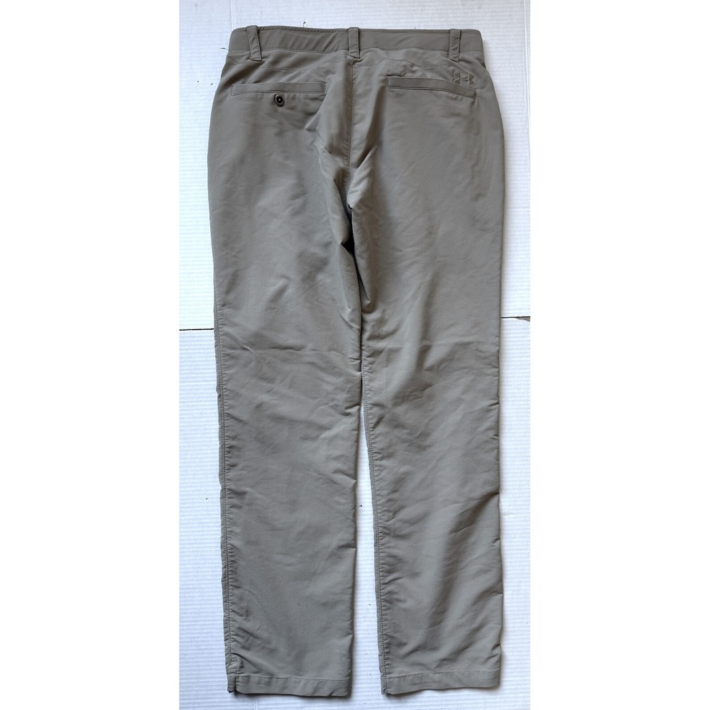 UNDER ARMOUR - Men's Beige Casual Chino Golf Pants - Size 34x34 - Picture 3 of 6